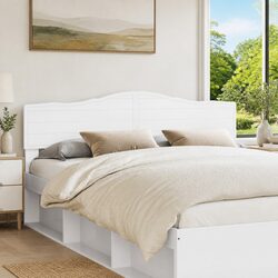 Versatile White Headboard for Any Bedroom Configuration
