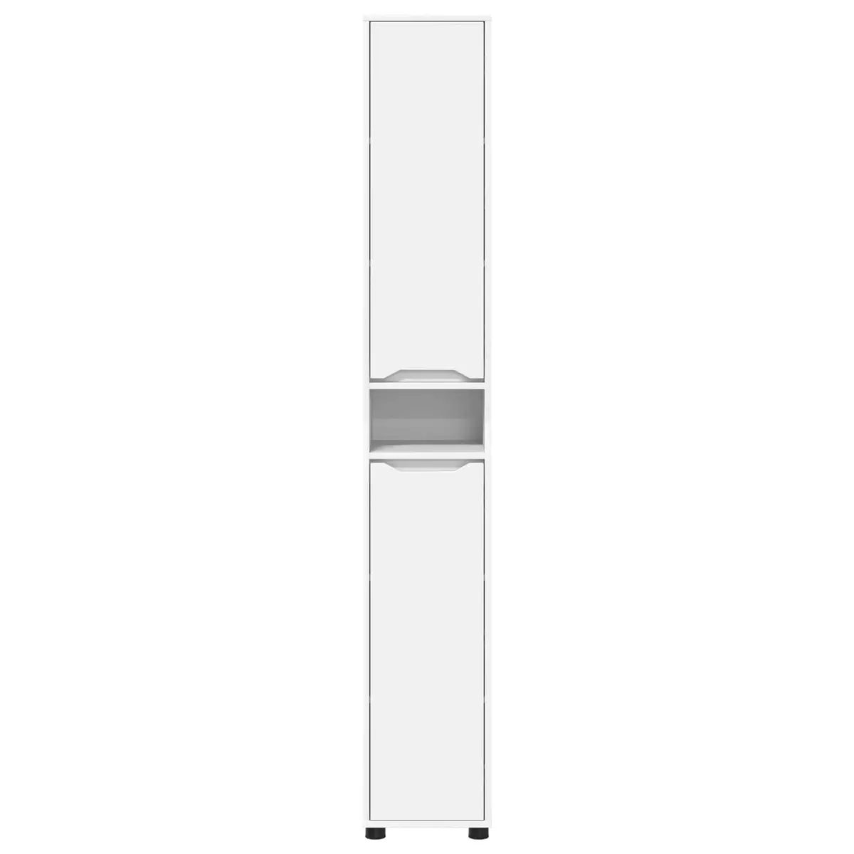 Bathroom Vanity Cabinet Engineered Wood 30.5 x 30 x 195 cm White Modern Storage Unit