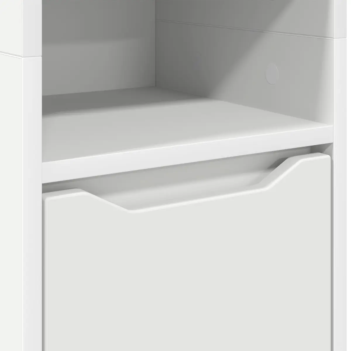 Bathroom Vanity Cabinet Engineered Wood 30.5 x 30 x 195 cm White Modern Storage Unit