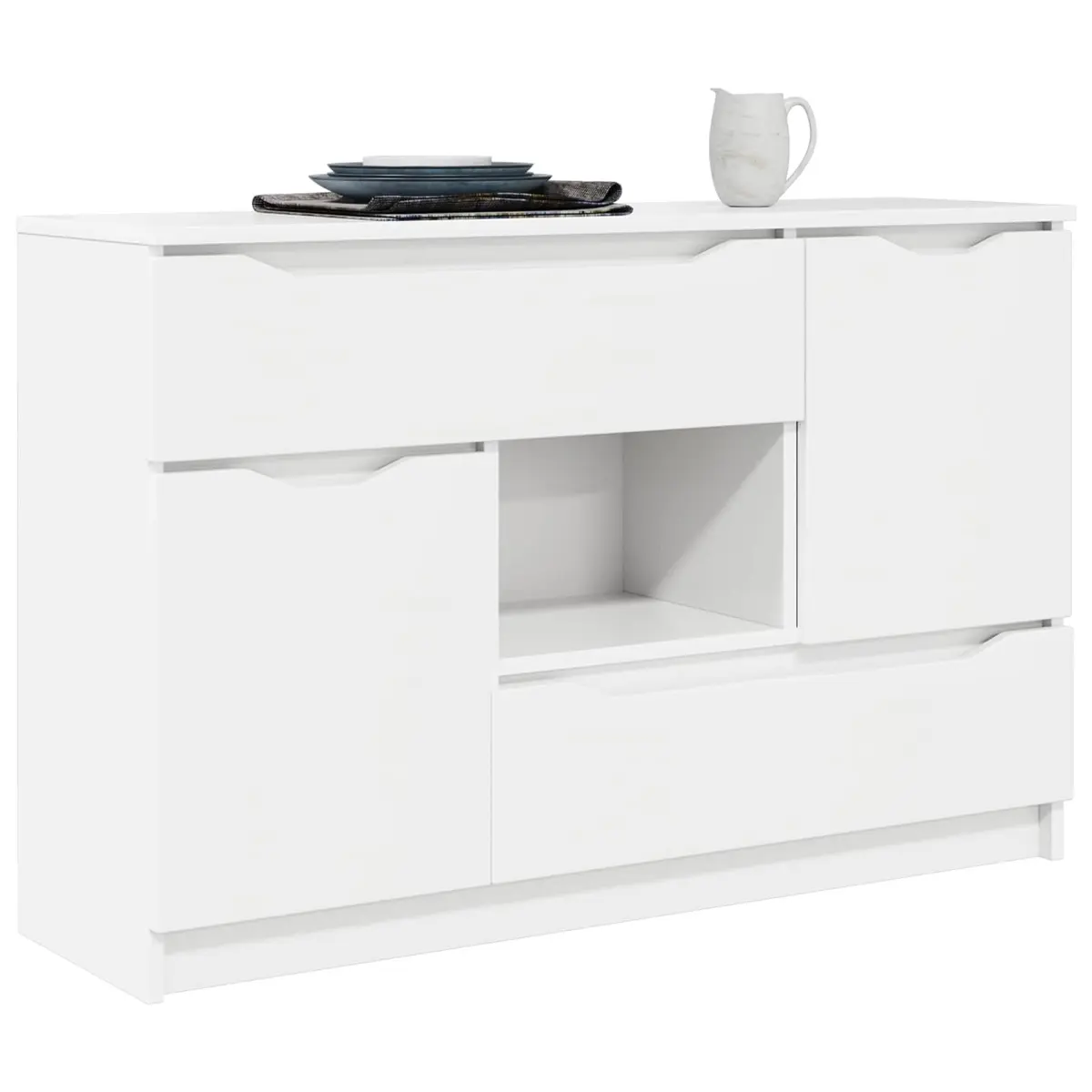 Sideboard Engineered Wood Rectangular White