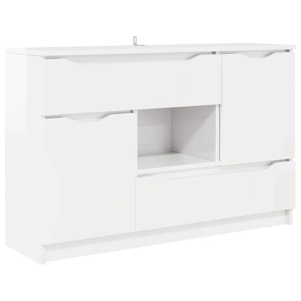 High Gloss White Sideboard for Home Organization