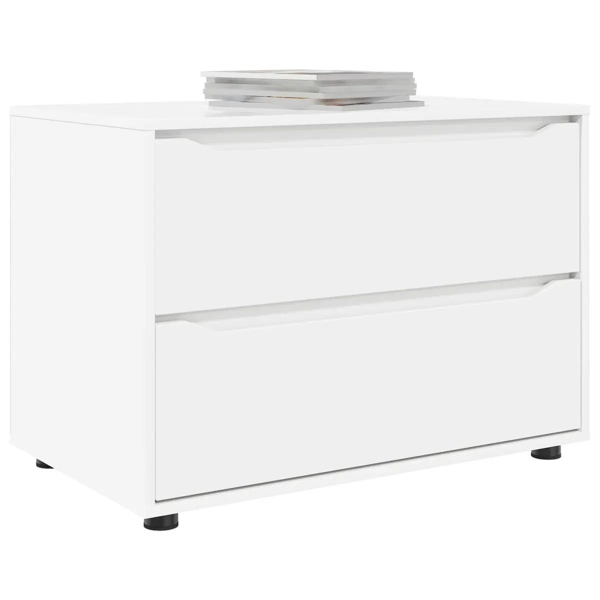 Storage Cabinet White 80 x 48 x 57 cm Engineered Wood Furniture Bedroom Living