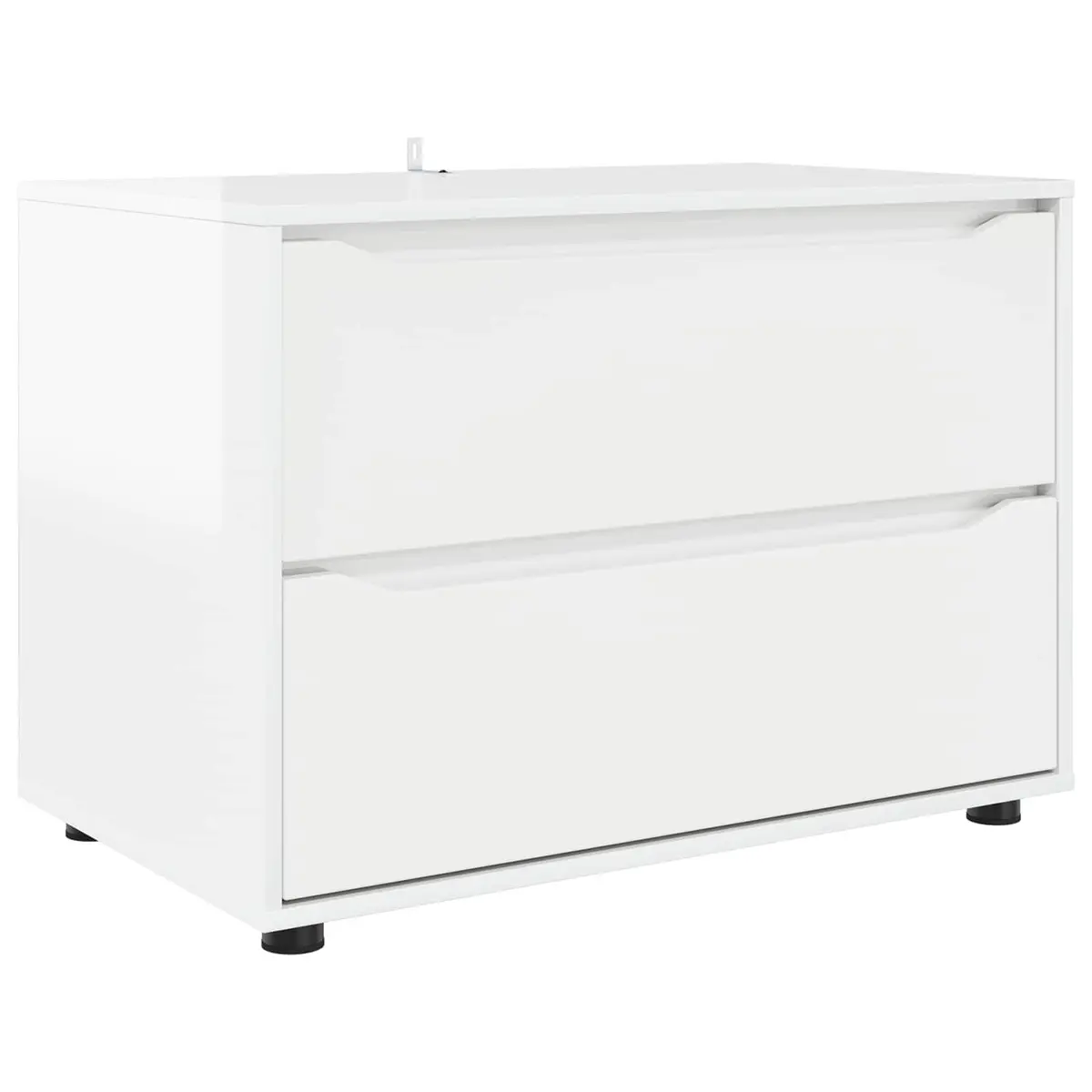 Storage Cabinet Engineered Wood High Gloss White 80 x 48 x 57 cm