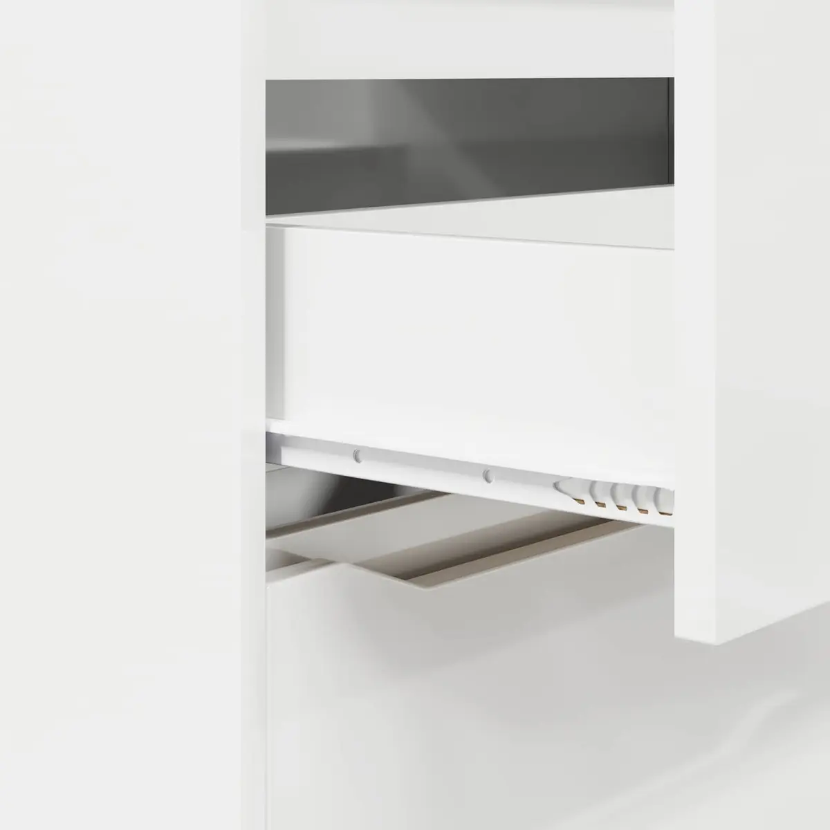 Storage Cabinet Engineered Wood High Gloss White 80 x 48 x 57 cm