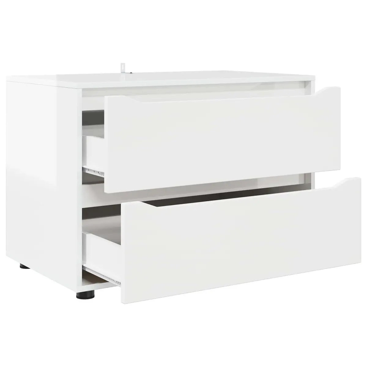 Storage Cabinet Engineered Wood High Gloss White 80 x 48 x 57 cm