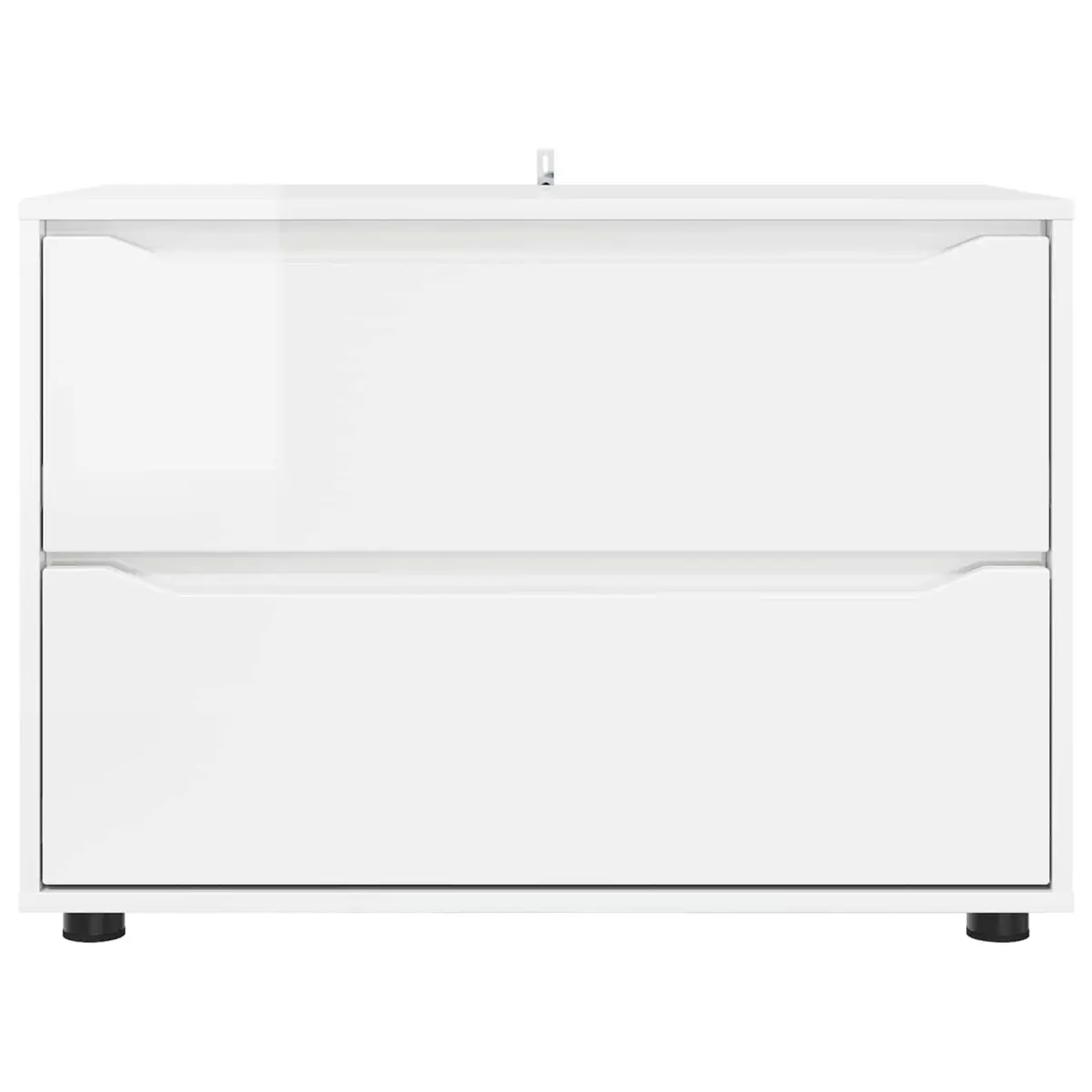 Storage Cabinet Engineered Wood High Gloss White 80 x 48 x 57 cm