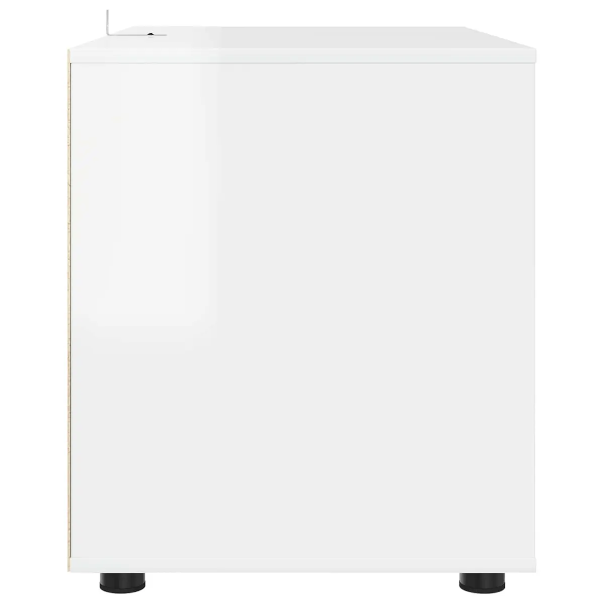 Storage Cabinet Engineered Wood High Gloss White 80 x 48 x 57 cm