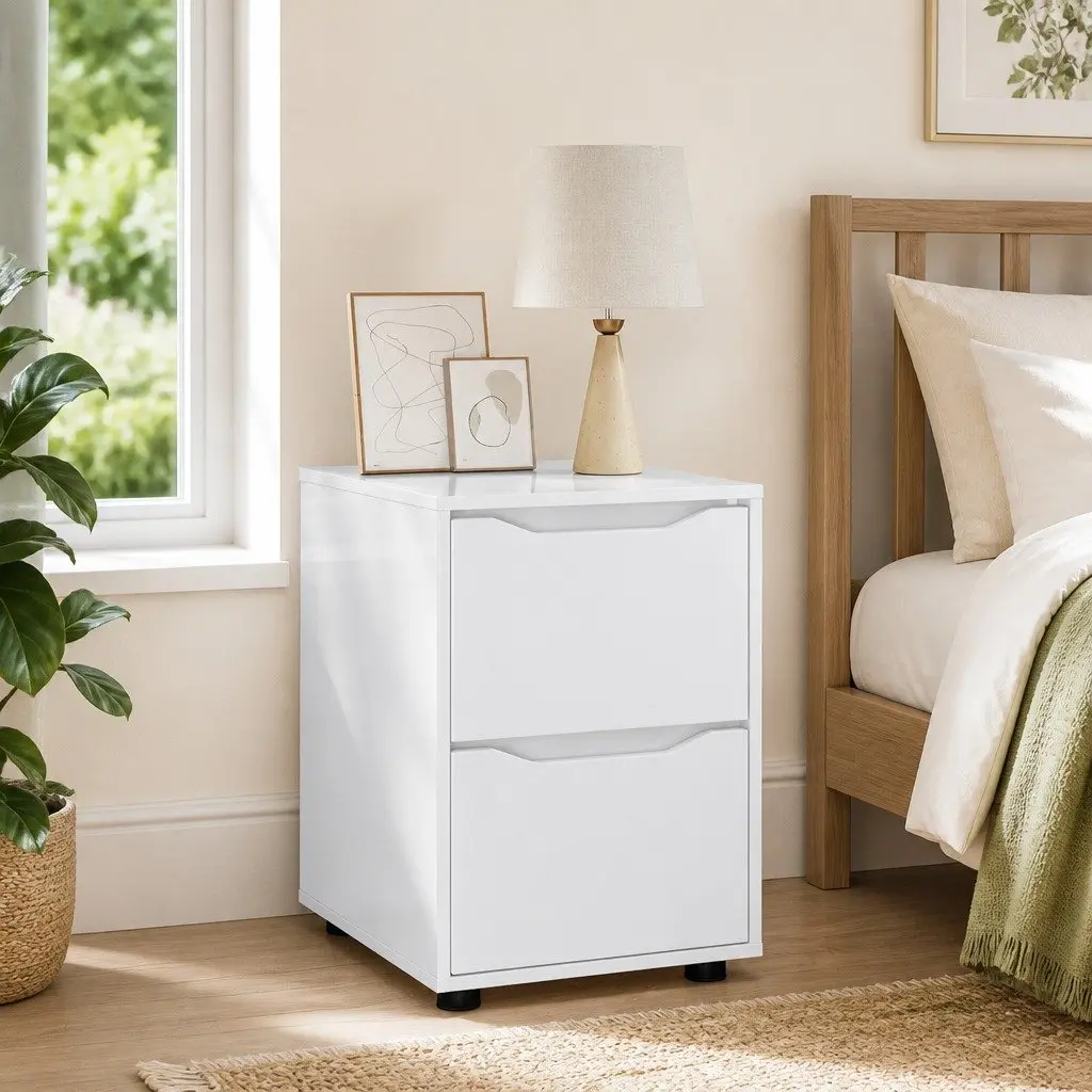 High Gloss White Storage Cabinet for Home Use
