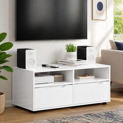 Functional High Gloss White TV Cabinet for Your Home