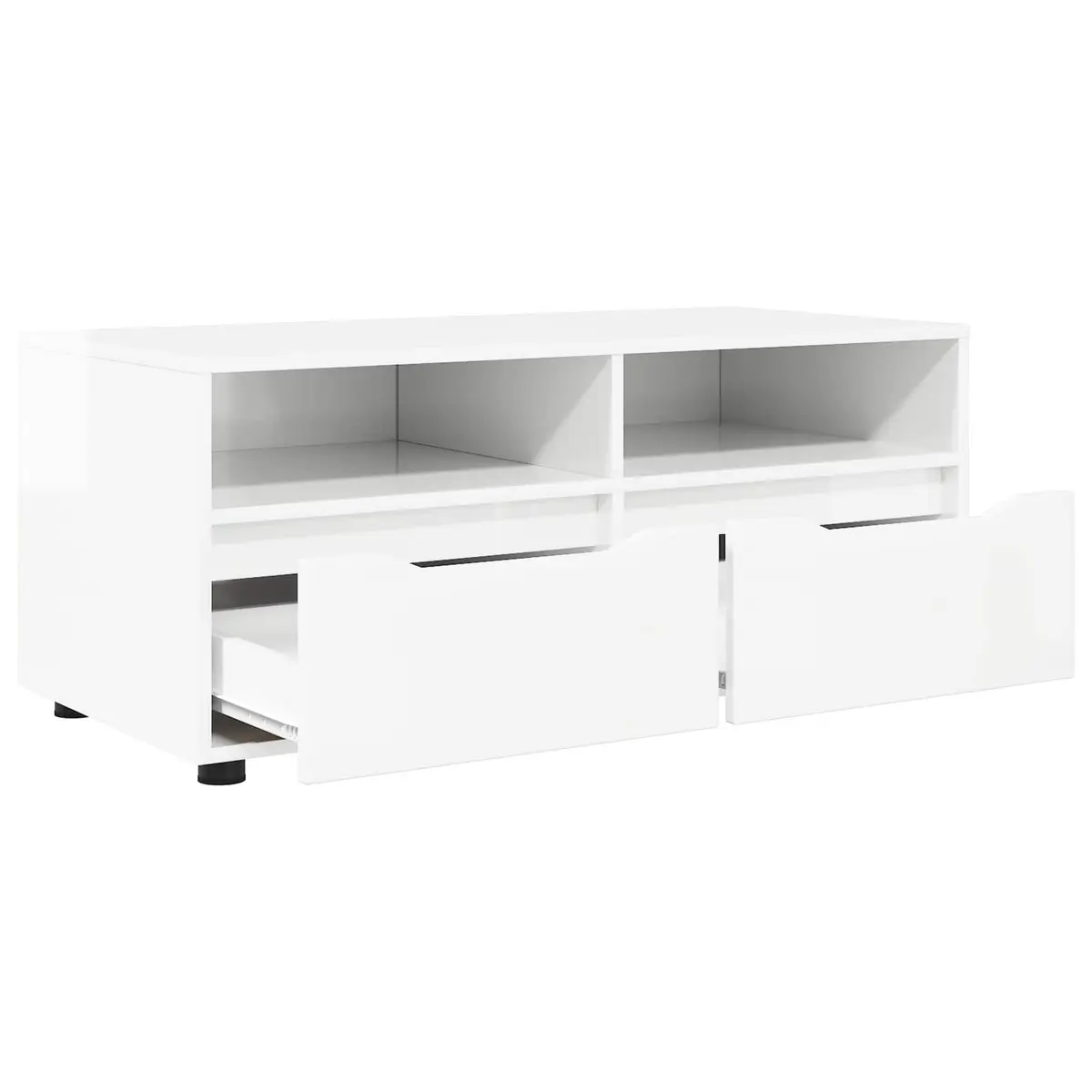 TV Cabinet High Gloss White Modern Living Room Storage Unit Engineered Wood