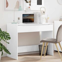 Functional High Gloss White Desk for Home Office Use