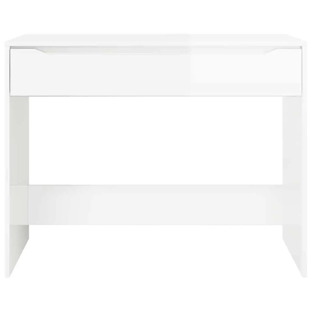 Engineered Wood Desk Rectangular 100cm High Gloss White
