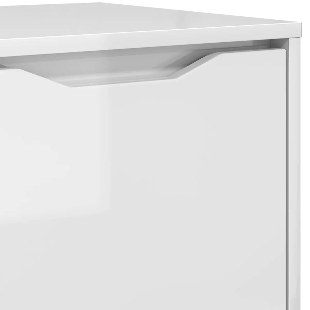 Bathroom Cabinet Engineered Wood High Gloss White Minimalist Organiser 40.5x40x44cm