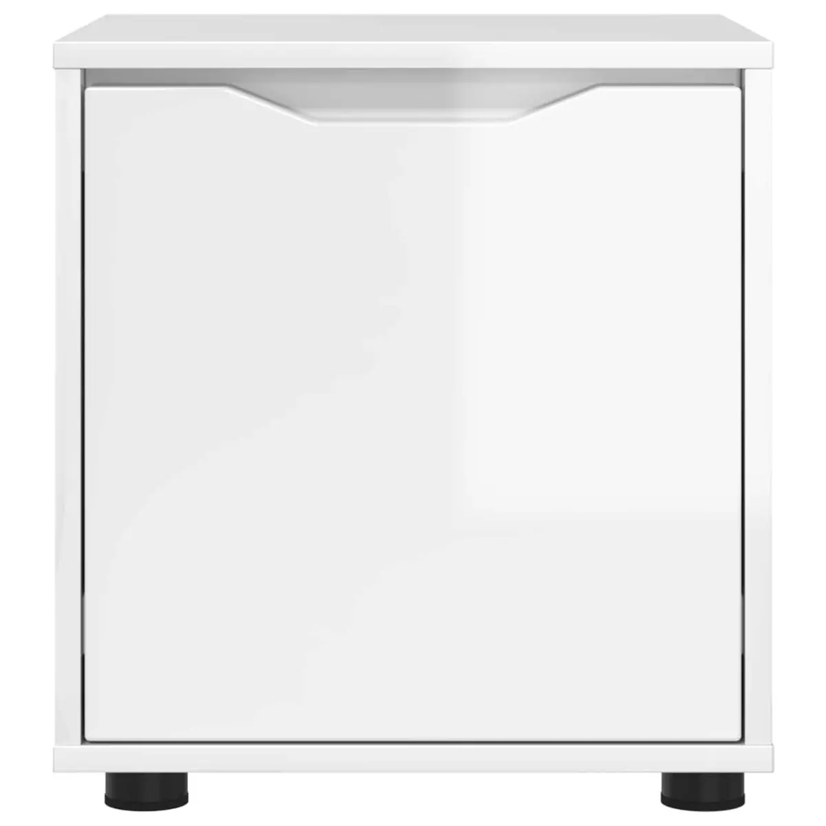 Bathroom Cabinet Engineered Wood High Gloss White Minimalist Organiser 40.5x40x44cm