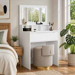 Versatile White Vanity Unit for Any Bedroom