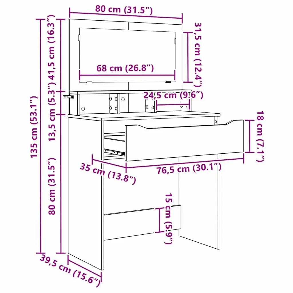 White Vanity Unit for Any Bedroom