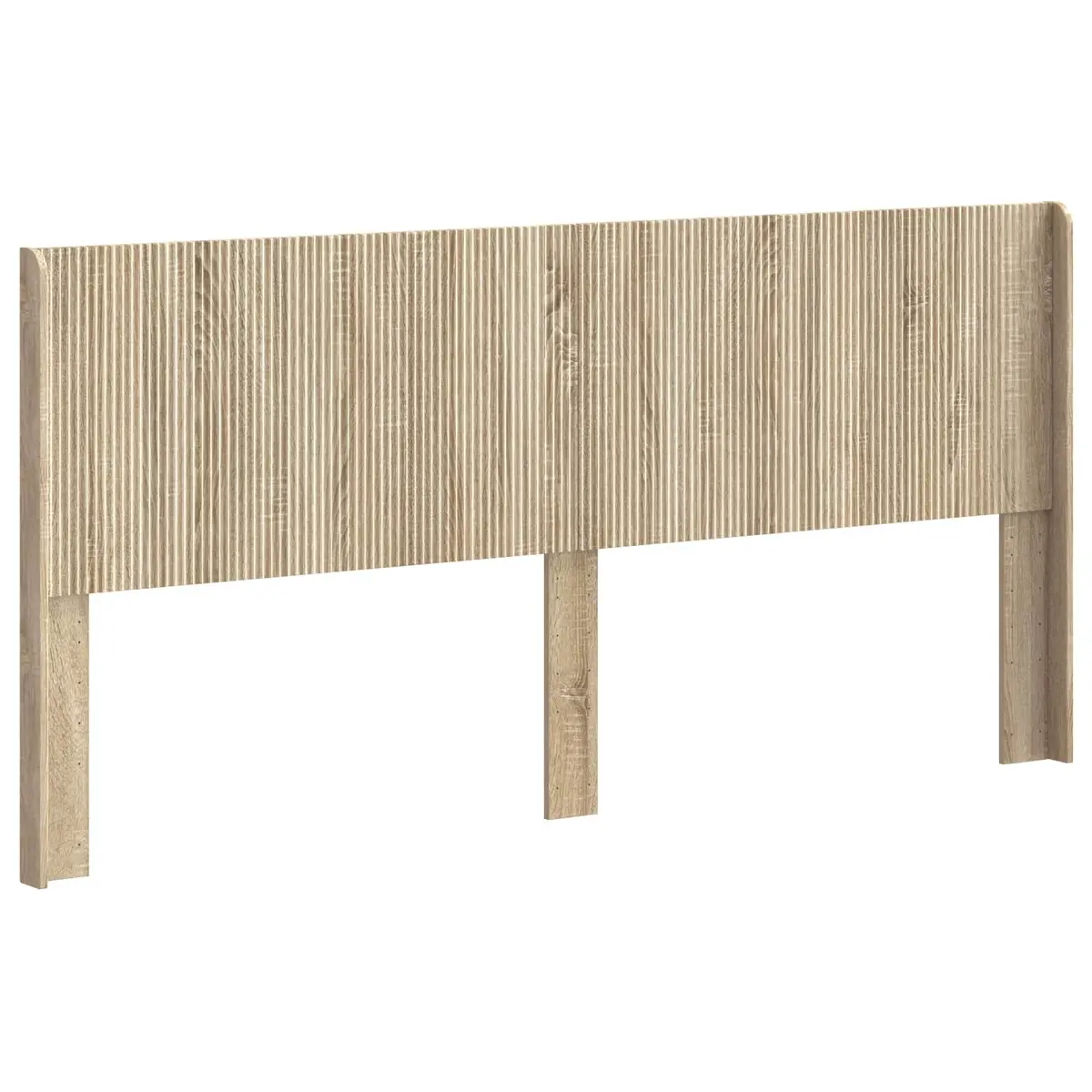 Brown Headboard with Sturdy Vertical Slats