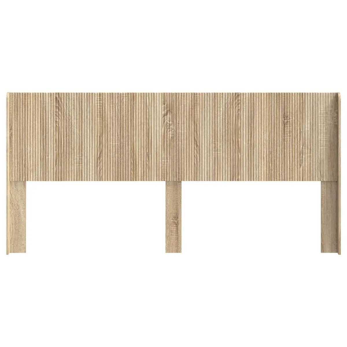 Brown Headboard with Sturdy Vertical Slats