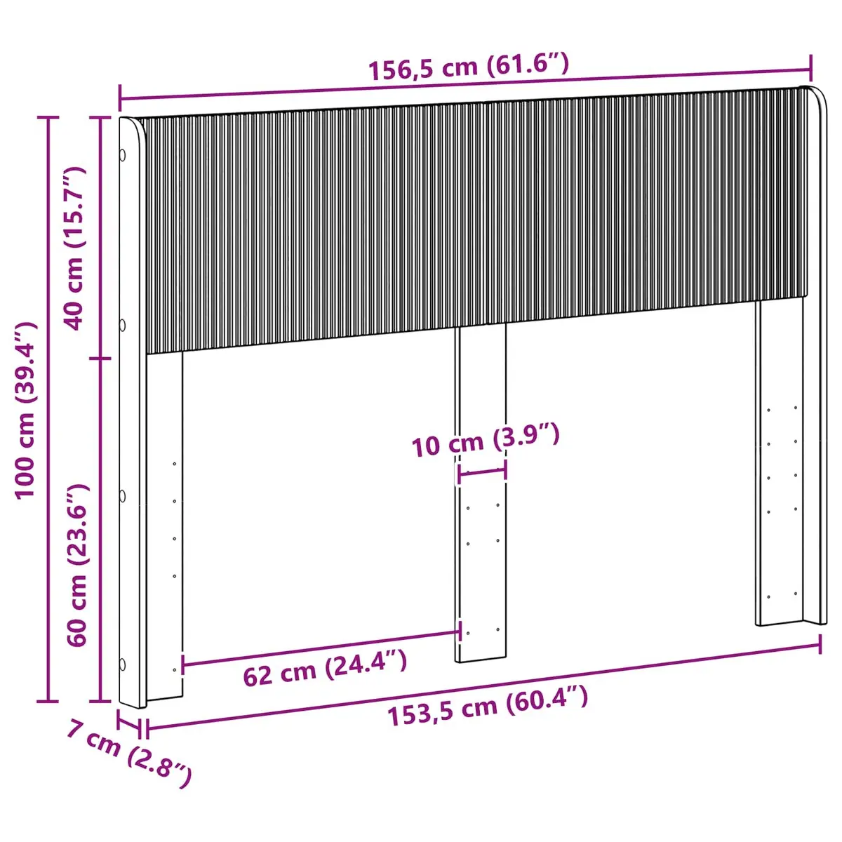White Headboard with Vertical Slats for Any Bedroom
