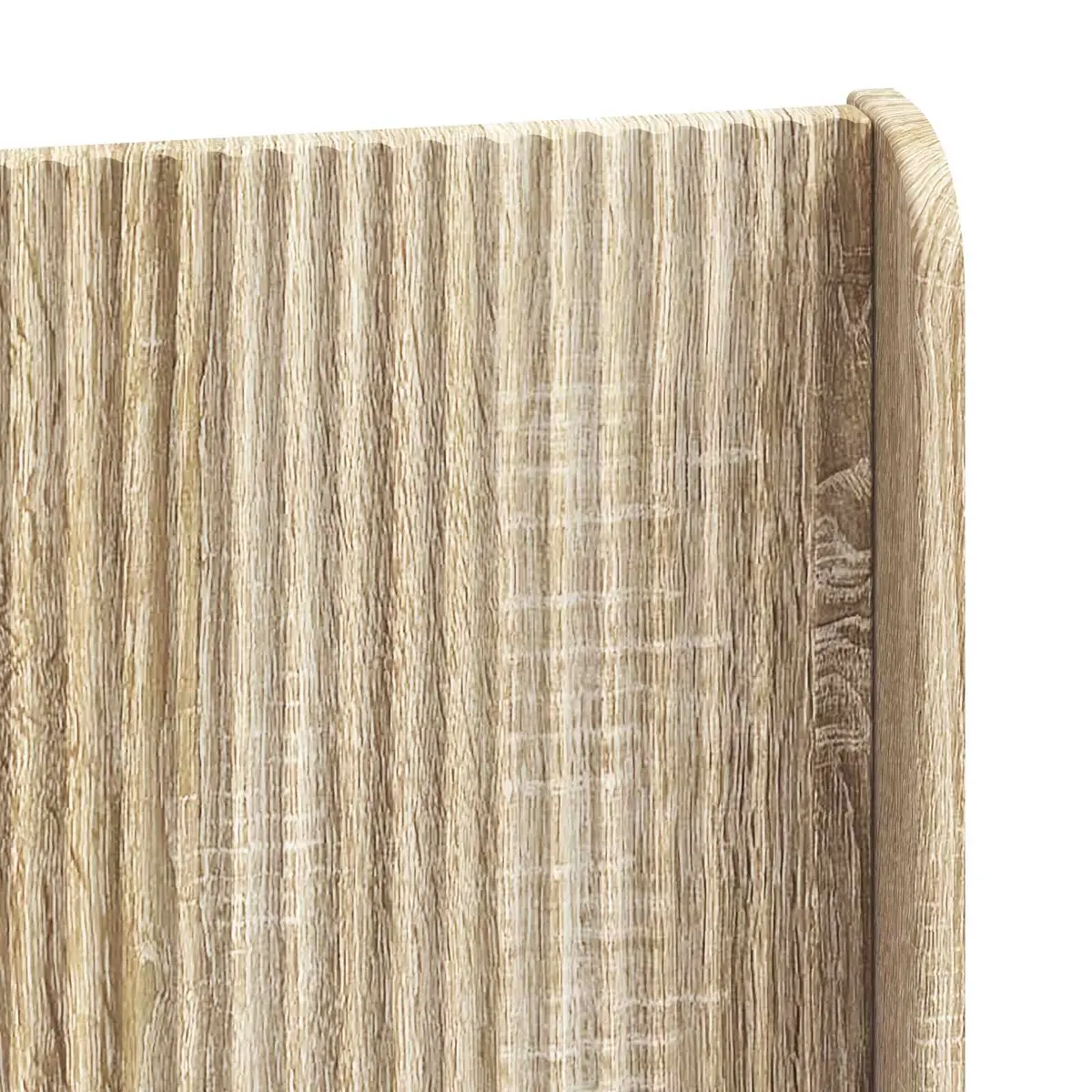 Headboard Brown Sonoma Oak Engineered Wood Vertical Slat Design Bedroom