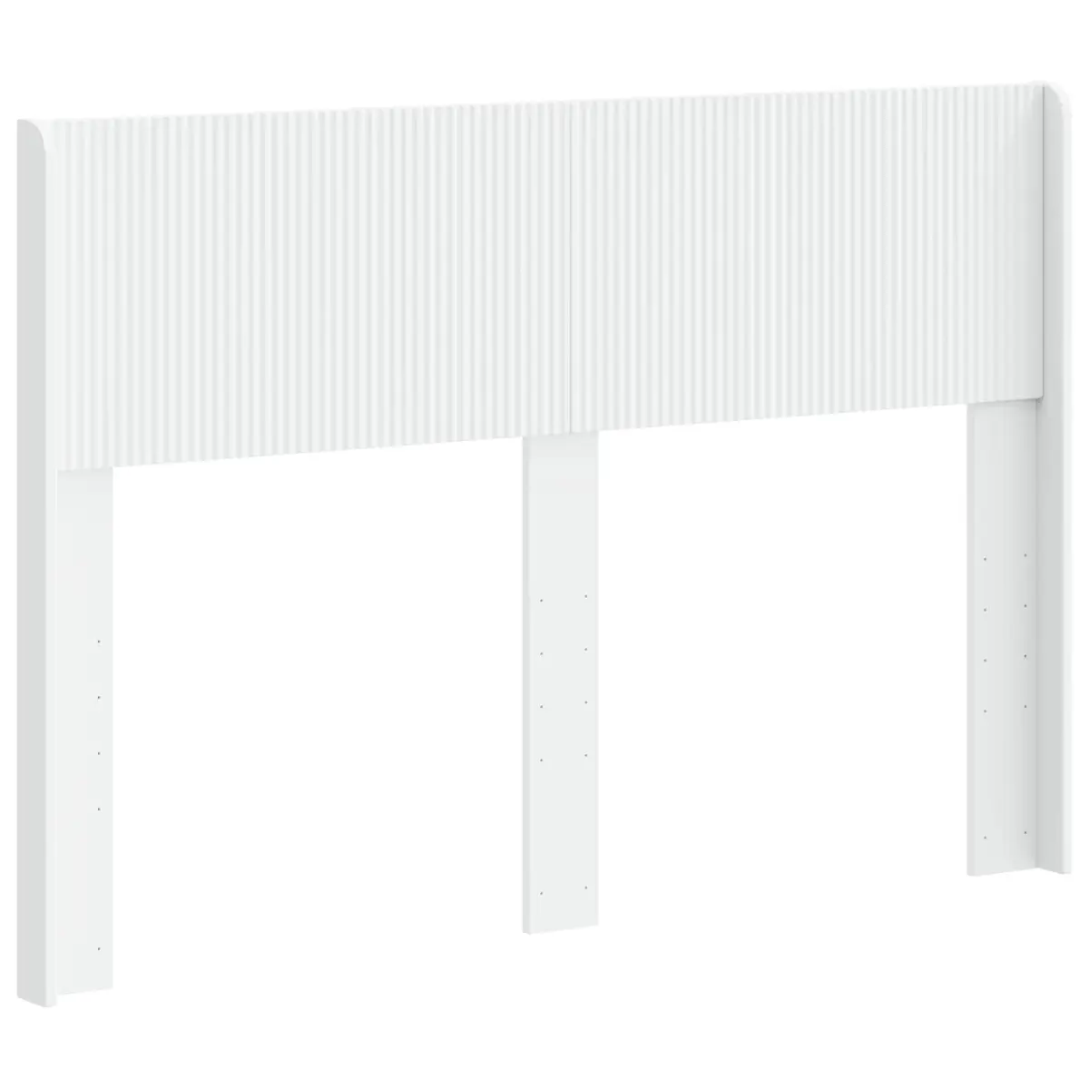 White Headboard with Vertical Slats for Any Bedroom