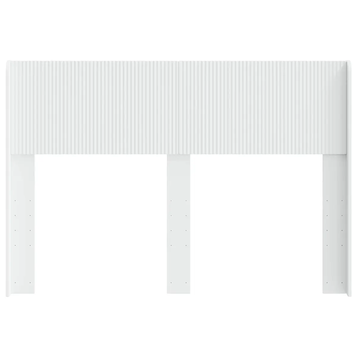 White Headboard with Vertical Slats for Any Bedroom