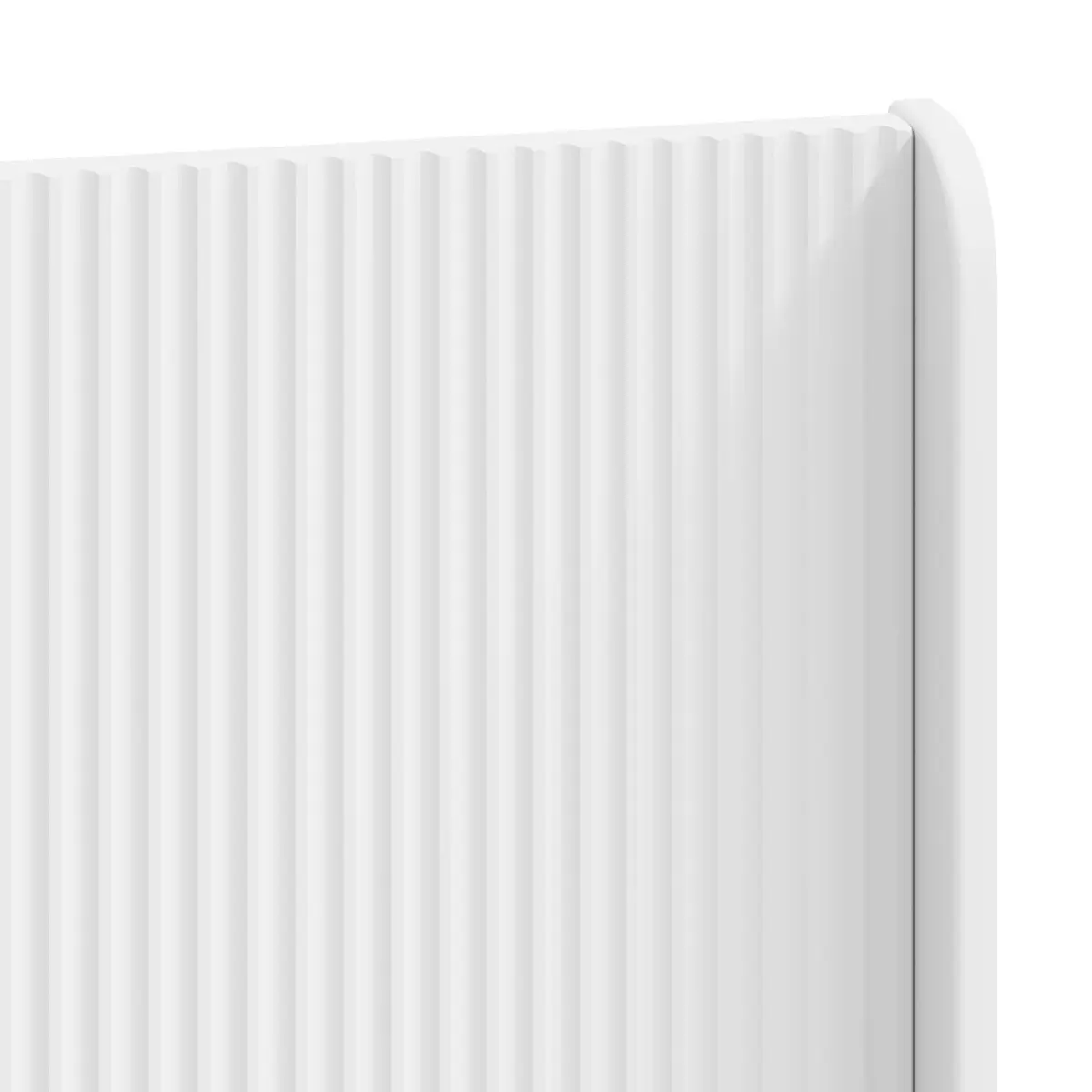White Headboard with Vertical Slats for Any Bedroom
