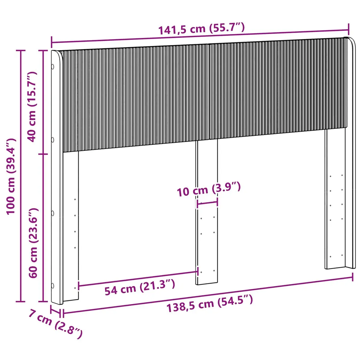 White Headboard with Vertical Slats for Any Bedroom