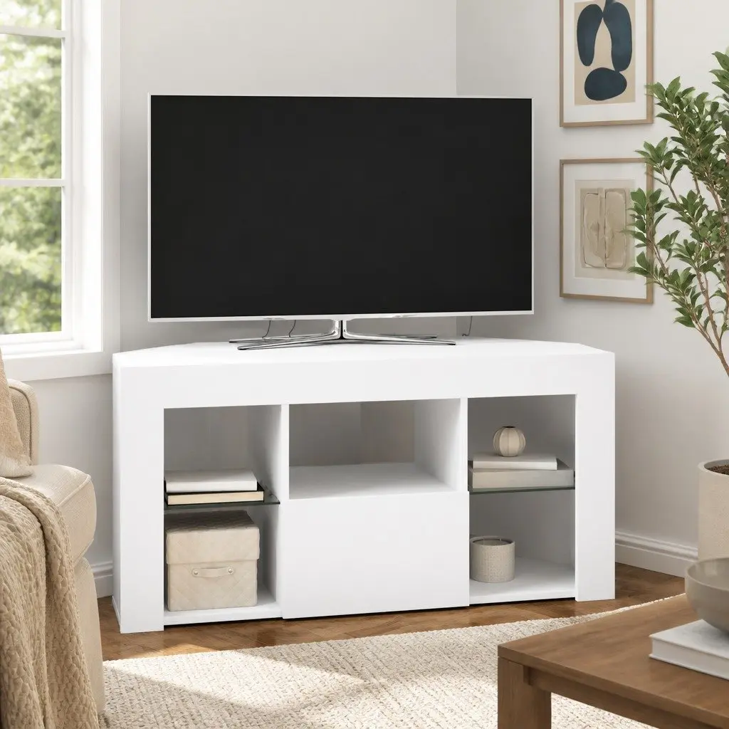 Corner Wall-Mounted LED TV Cabinet