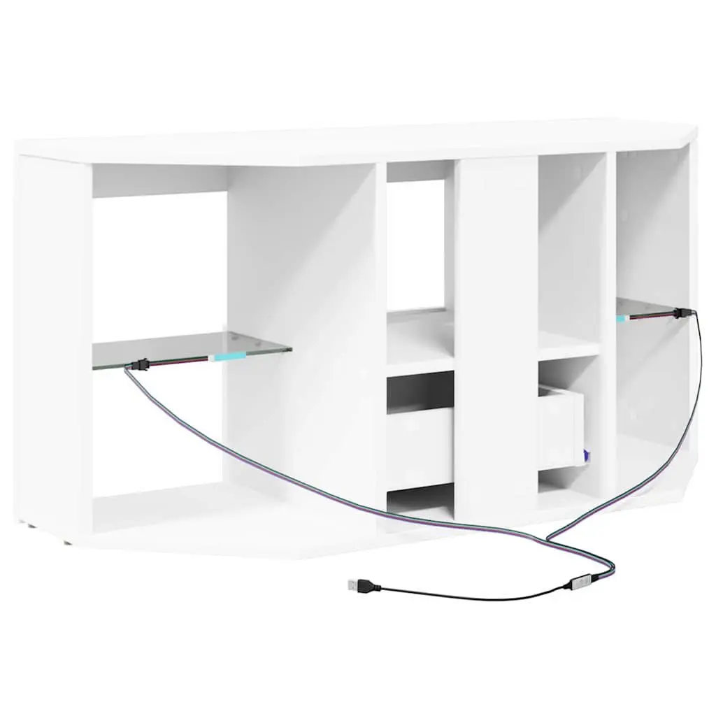 Corner Wall-Mounted LED TV Cabinet
