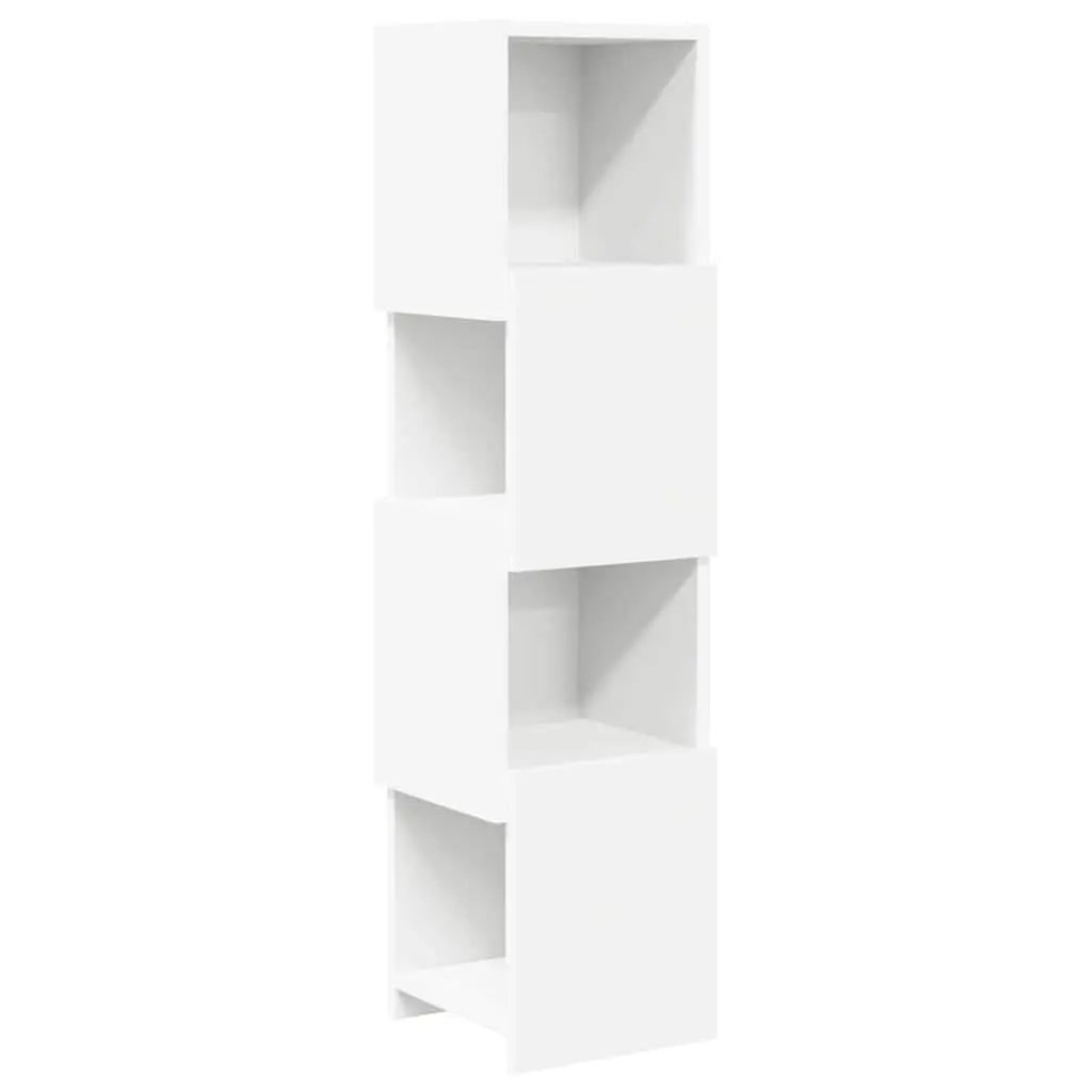 Corner Storage Cabinet 25.5x25x102cm Modern Living Room Shelving Unit