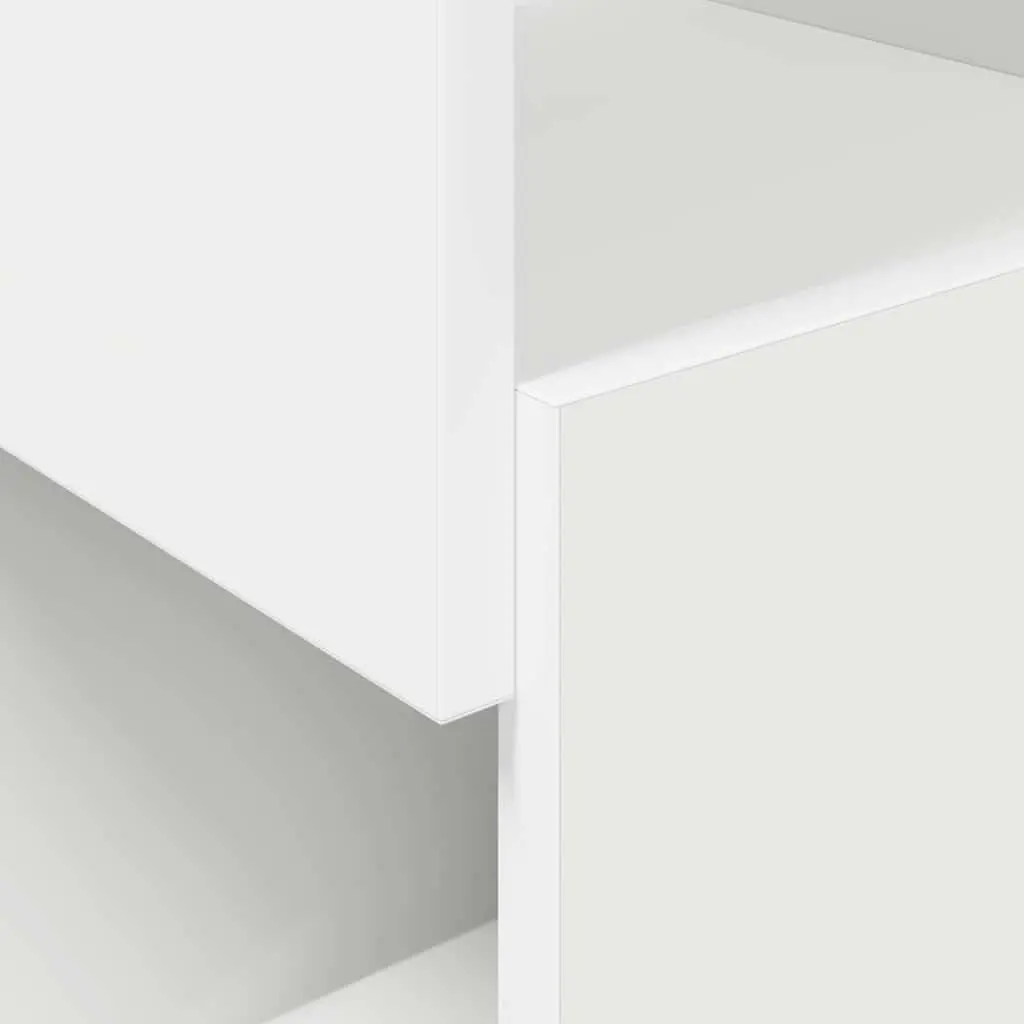 Corner Storage Cabinet 25.5x25x102cm Modern Living Room Shelving Unit