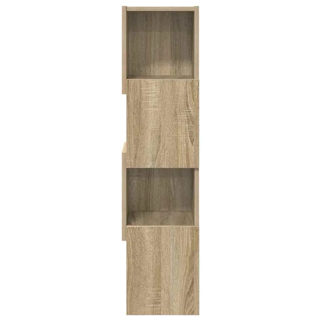Corner Storage Cabinet Brown Sonoma Oak Modern Furniture Living Room Shelving