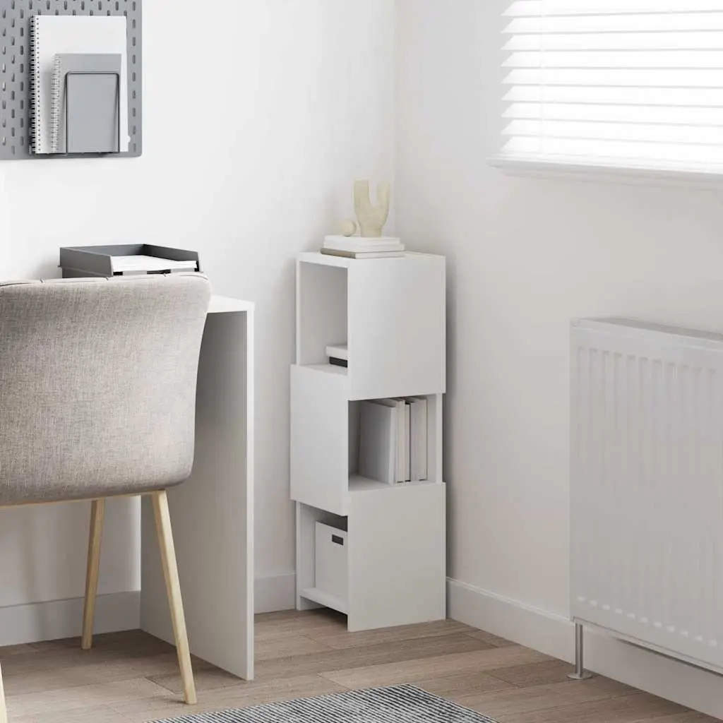 Corner Storage Cabinet Engineered Wood 25.5x25x80cm Matte Modern