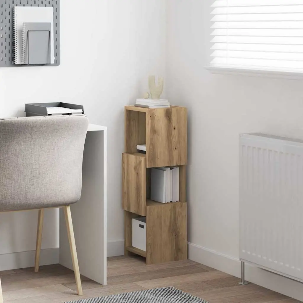 Corner Cabinet Engineered Wood 25.5x25x80cm Brown Modern Living Room Furniture
