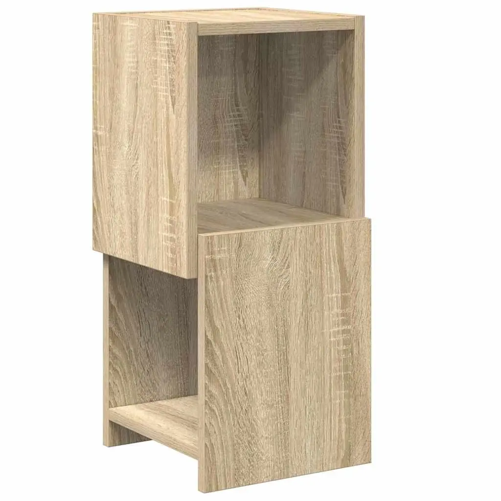 Corner Storage Cabinet Engineered Wood 25.5 x 25 x 55 cm Brown Modern Living Room Organiser Shelving