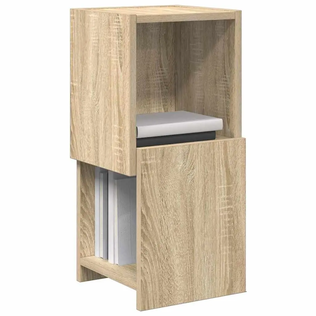 Corner Storage Cabinet Engineered Wood 25.5 x 25 x 55 cm Brown Modern Living Room Organiser Shelving