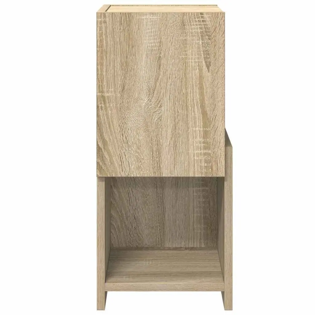 Corner Storage Cabinet Engineered Wood 25.5 x 25 x 55 cm Brown Modern Living Room Organiser Shelving