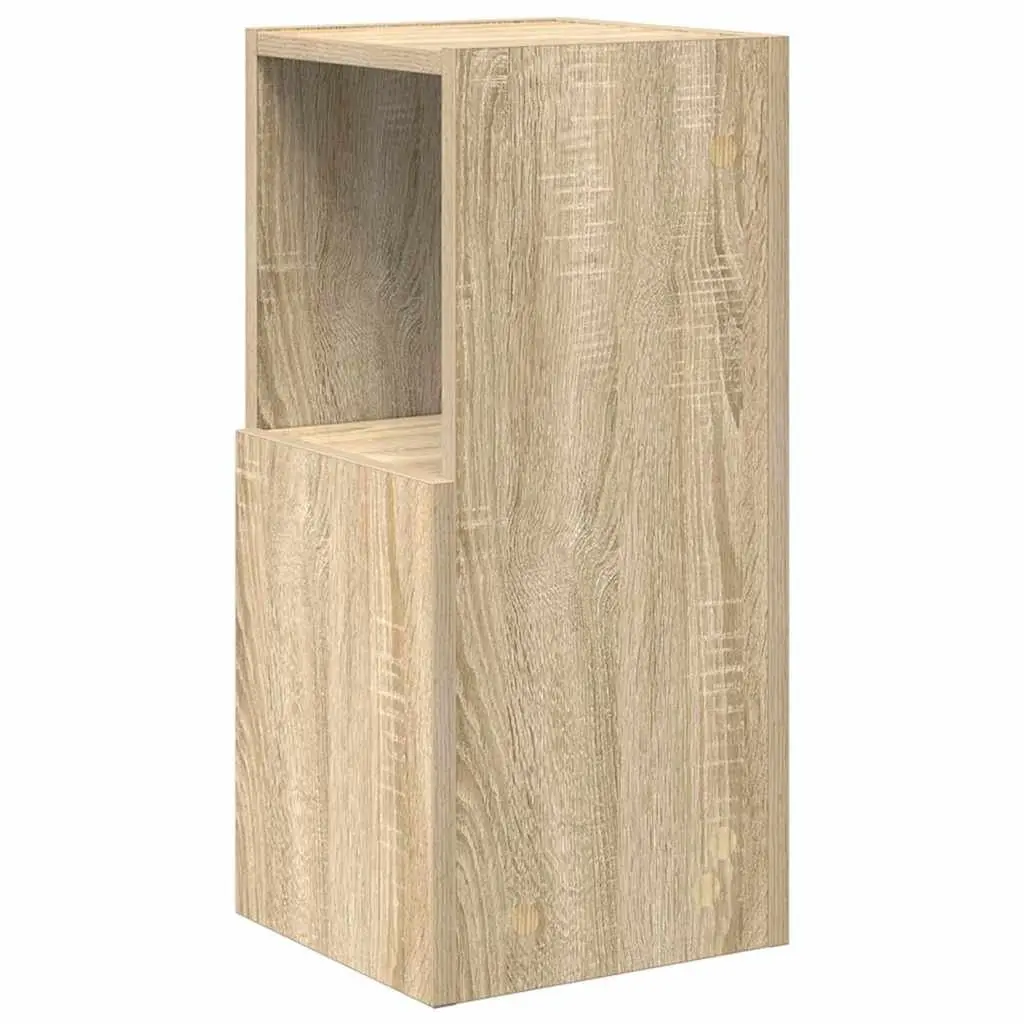 Corner Storage Cabinet Engineered Wood 25.5 x 25 x 55 cm Brown Modern Living Room Organiser Shelving