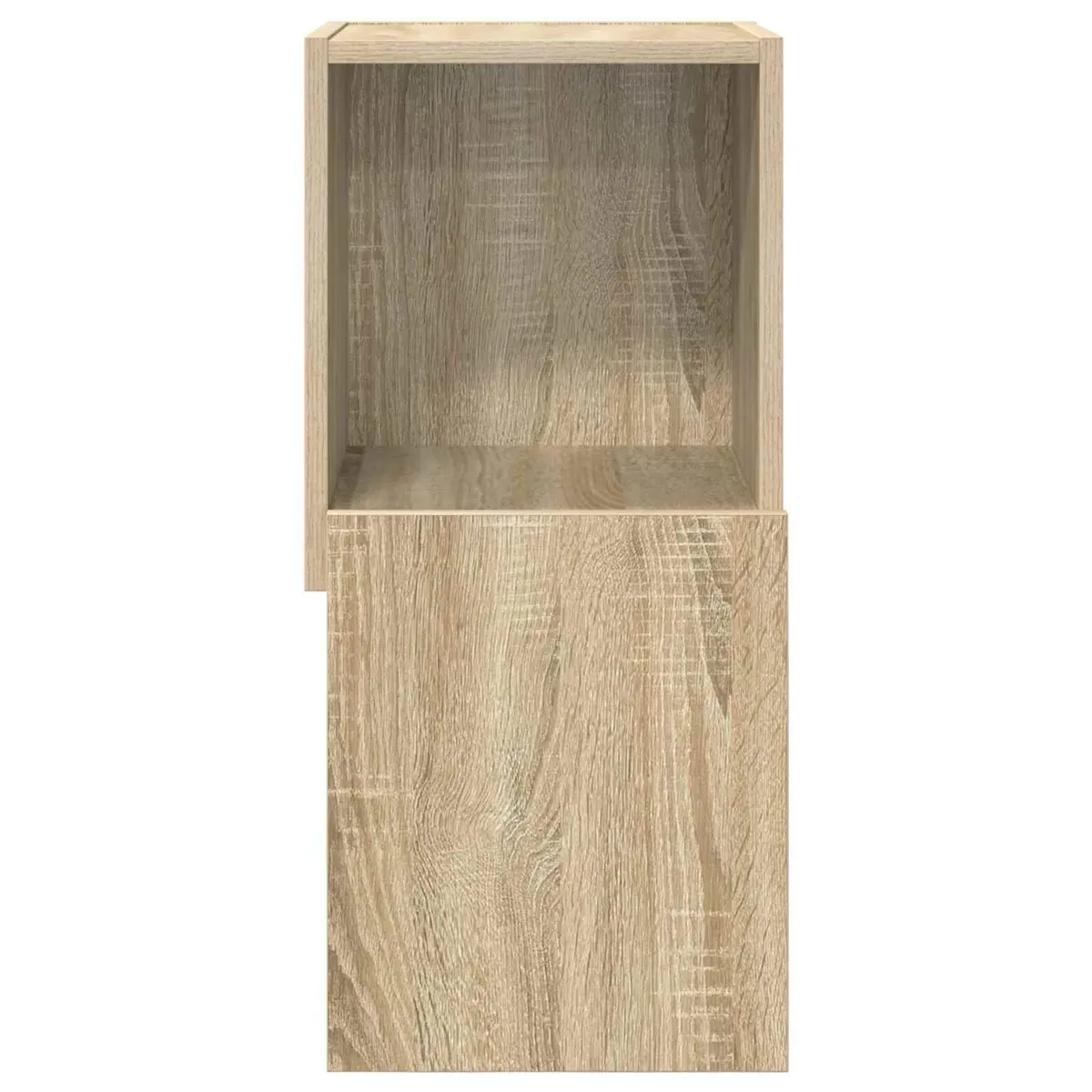 Corner Storage Cabinet Brown Modern Living Room Organizer Space-Saving Shelves