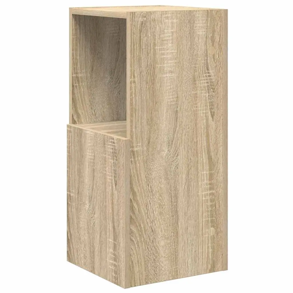 Corner Storage Cabinet Brown Modern Living Room Organizer Space-Saving Shelves