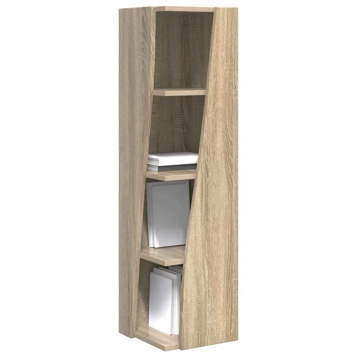 Corner Storage Cabinet Engineered Wood Brown Space-Saving Living Room Furniture