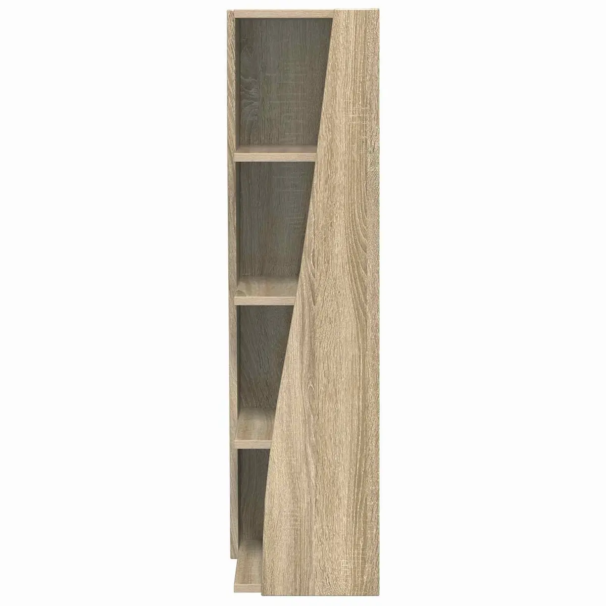 Corner Storage Cabinet Engineered Wood Brown Space-Saving Living Room Furniture