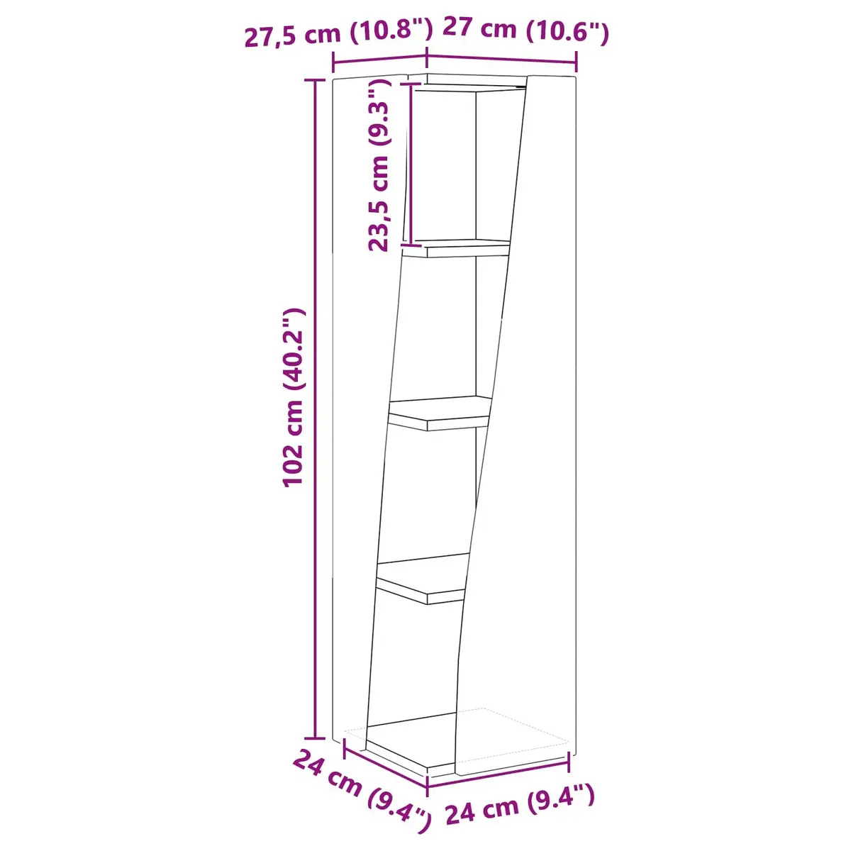 Corner Storage Cabinet Engineered Wood Brown Space-Saving Living Room Furniture