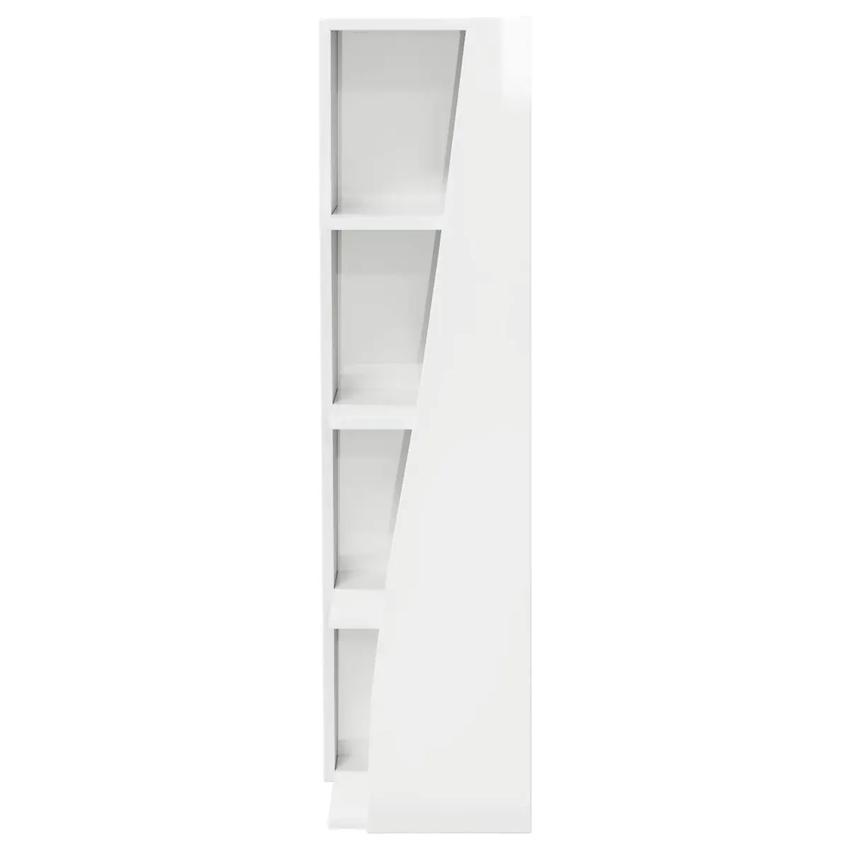 Corner Storage Cabinet Engineered Wood 27.5W x 27D x 102H cm High Gloss White