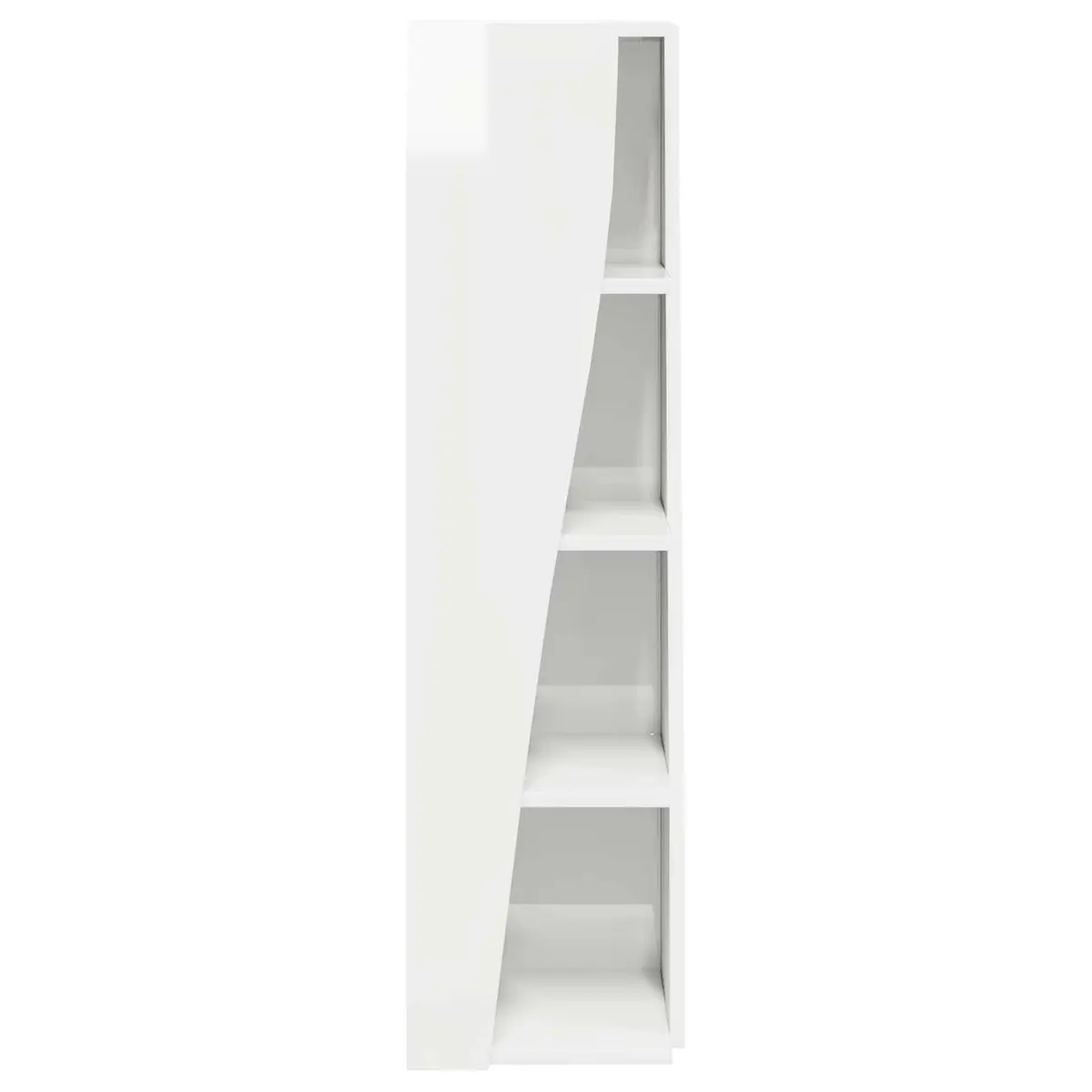 Corner Storage Cabinet Engineered Wood 27.5W x 27D x 102H cm High Gloss White