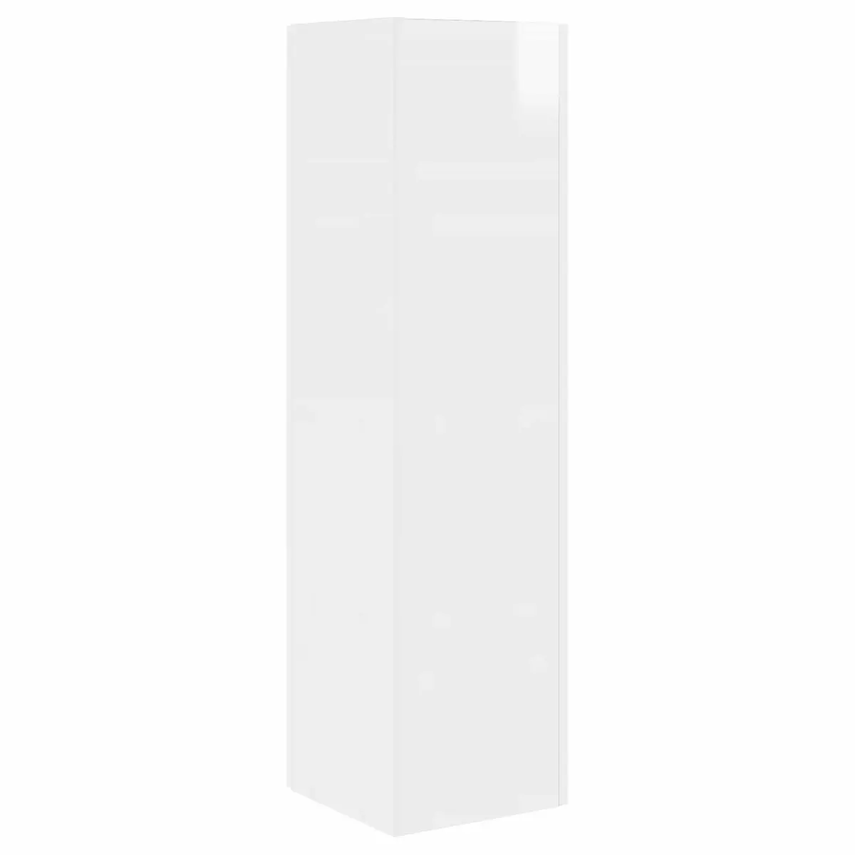 Corner Storage Cabinet Engineered Wood 27.5W x 27D x 102H cm High Gloss White