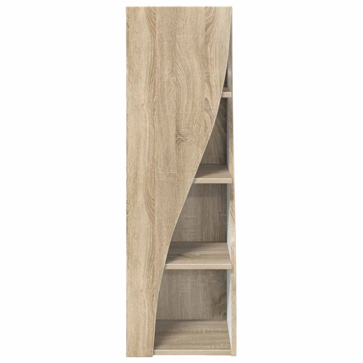 Corner Storage Cabinet Brown Engineered Wood Living Room Shelving Unit