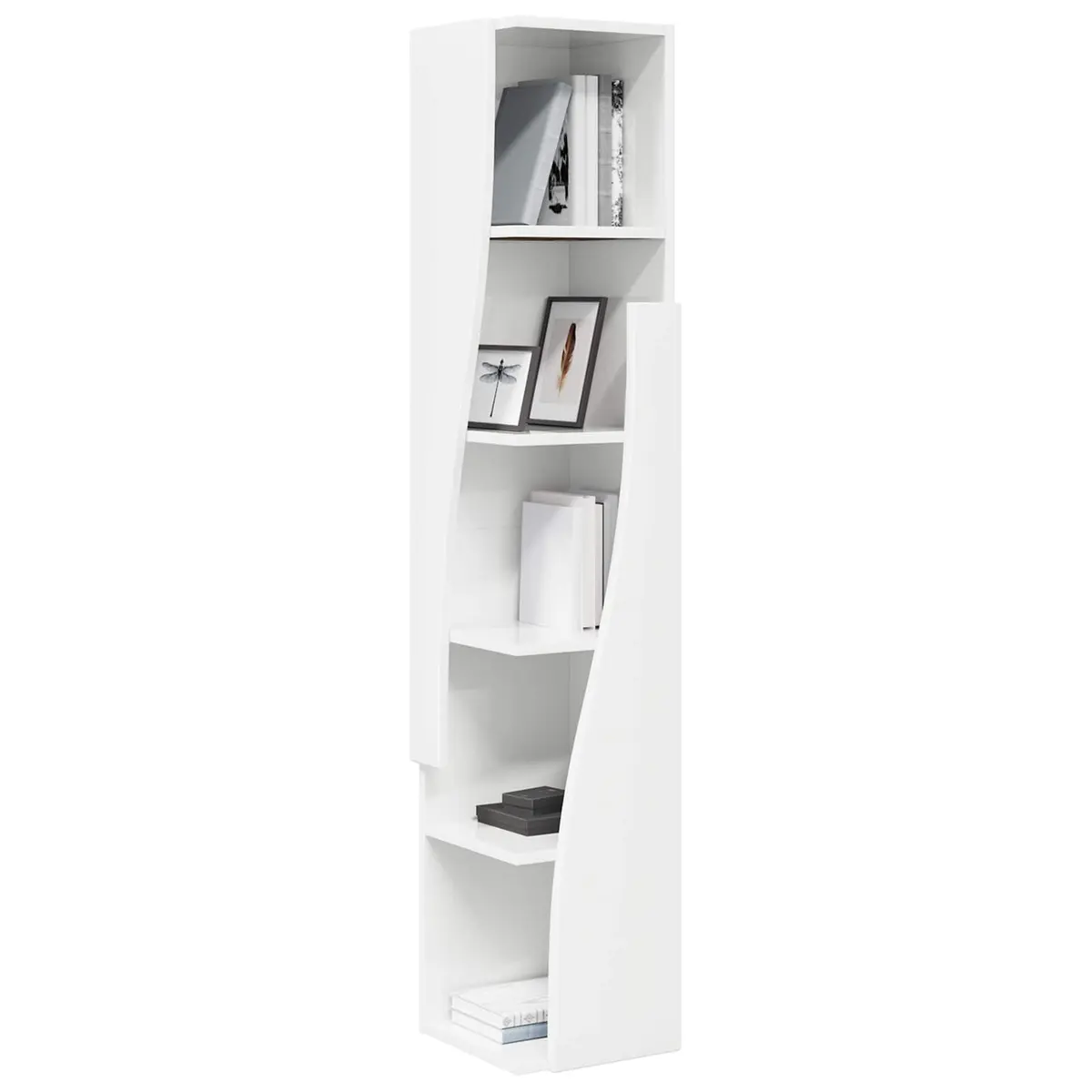 Corner Storage Cabinet Engineered Wood 27.5x27x140cm Matte Modern