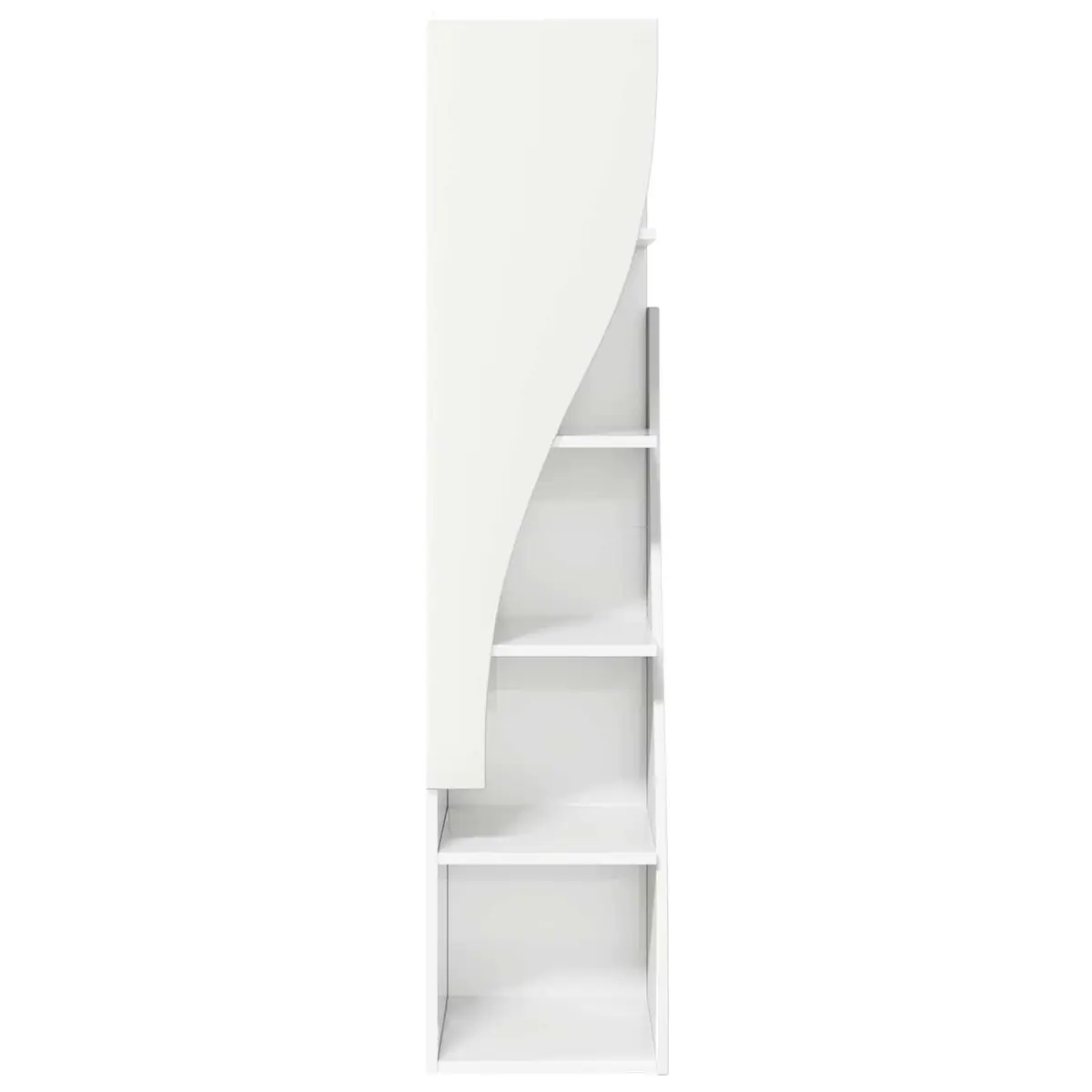 Corner Storage Cabinet 32x32x140cm Modern Living Room Shelving Unit